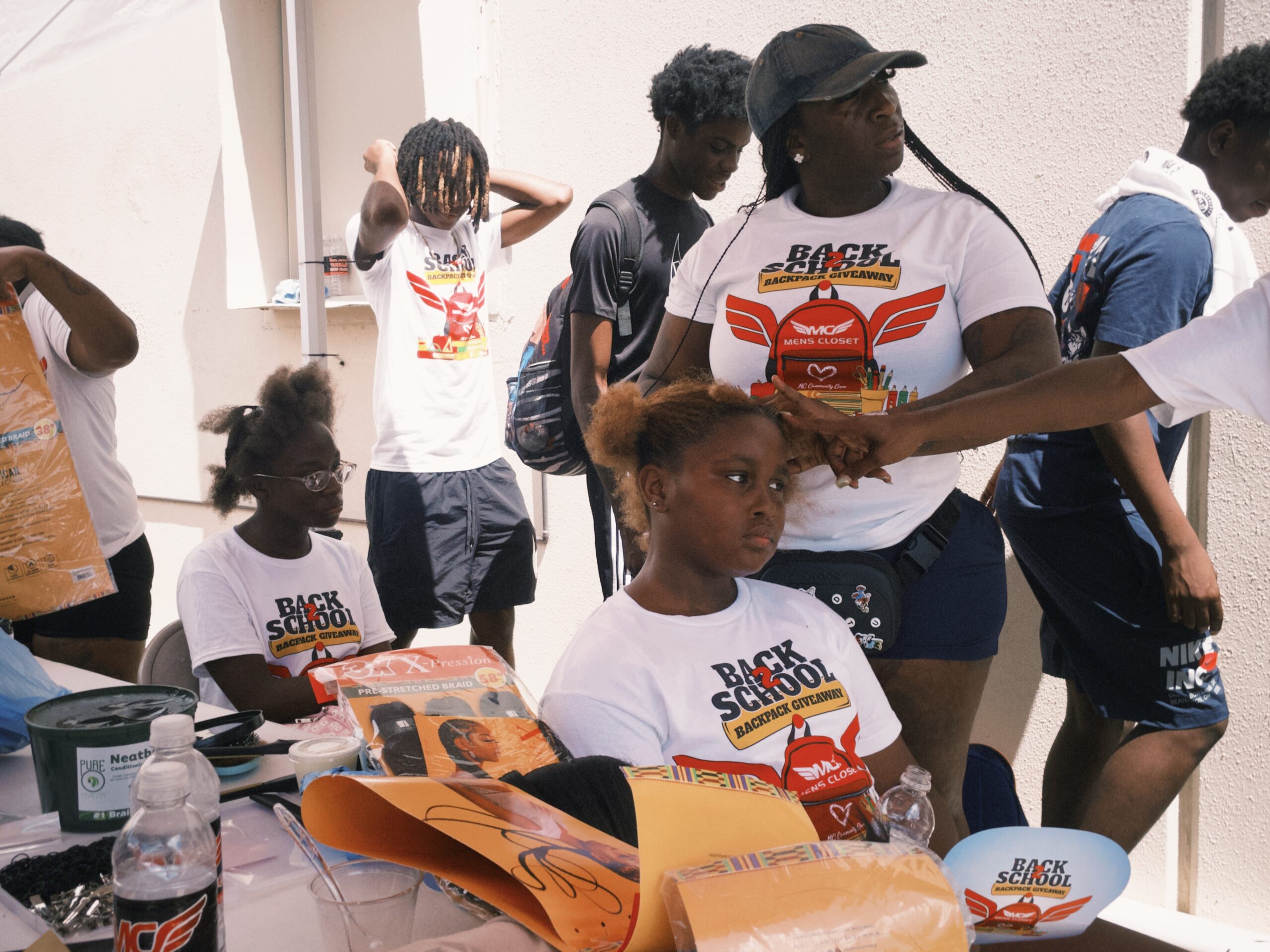 Hair Stylist Brushing Hair